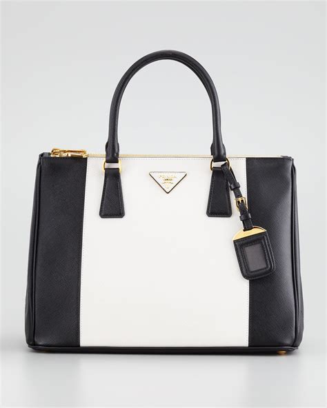 black and white Prada purse